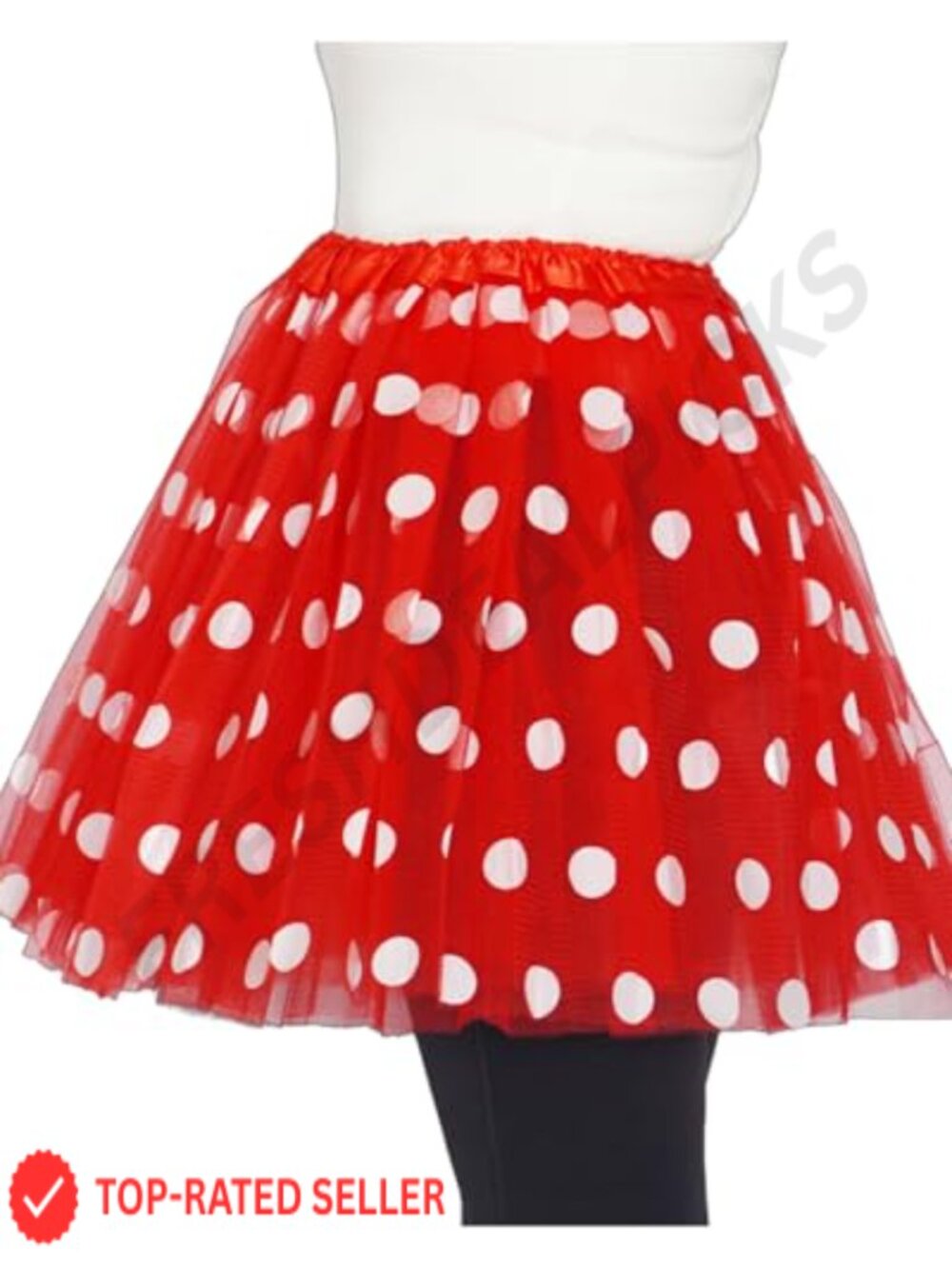 5 Layer Tulle Tutu Skirt Adjustable Elastic Waist Plus Size - Picture 4 of 6